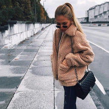 Load image into Gallery viewer, Autumn winter jacket female coat 2019 fashion korean style plus size women teddy fur coat female casual jacket woman pusheen