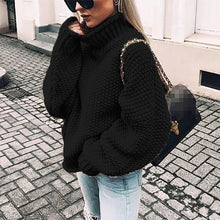 Load image into Gallery viewer, Autumn winter women turtleneck sweater loose casual pullover women jumper tops new oversized knitted sweaters female 2019 CDR902