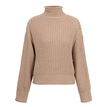 Load image into Gallery viewer, NLW Khaki Turtleneck Women Sweater Autumn Winter Long Sleeve  Jumper 2019 Knitted Loose Fashion Pullover Femme