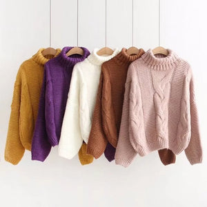 2019 Turtleneck Sweater Women Pullover High Elasticity Knitted Ribbed Sweater Slim Jumper Autumn Winter Basic Female Sweater