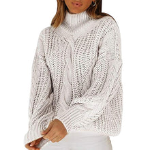 Load image into Gallery viewer, 2019 Turtleneck Sweater Women Pullover High Elasticity Knitted Ribbed Sweater Slim Jumper Autumn Winter Basic Female Sweater