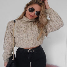 Load image into Gallery viewer, 2019 Turtleneck Sweater Women Pullover High Elasticity Knitted Ribbed Sweater Slim Jumper Autumn Winter Basic Female Sweater