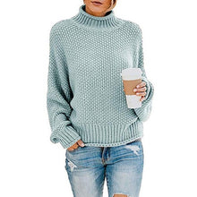 Load image into Gallery viewer, Autumn winter women turtleneck sweater loose casual pullover women jumper tops new oversized knitted sweaters female 2019 CDR902