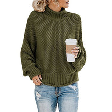 Load image into Gallery viewer, Autumn winter women turtleneck sweater loose casual pullover women jumper tops new oversized knitted sweaters female 2019 CDR902