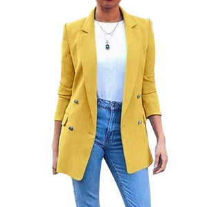 OEAK Spring Autumn Slim Fit Women Jackets Pockets Office Work Jacket Coat Elegant Business Lady chaquetas mujer invierno 2019