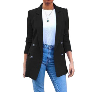 OEAK Spring Autumn Slim Fit Women Jackets Pockets Office Work Jacket Coat Elegant Business Lady chaquetas mujer invierno 2019