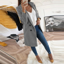 Load image into Gallery viewer, Fanbety 5XL Women Blend Coat Autumn Winter Turn-Down Collar Long Wool Female Jacket Coat Plus Size Female Coat Casual Windbreake