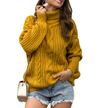 Load image into Gallery viewer, 2019 Turtleneck Sweater Women Pullover High Elasticity Knitted Ribbed Sweater Slim Jumper Autumn Winter Basic Female Sweater