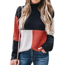 Load image into Gallery viewer, LASPERAL Women Patchwork Warm Knitted Sweater Pullover Autumn Multicolor Block Women Sweater 2019 Winter Thicken Pullover Female