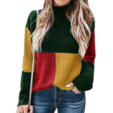 Load image into Gallery viewer, LASPERAL Women Patchwork Warm Knitted Sweater Pullover Autumn Multicolor Block Women Sweater 2019 Winter Thicken Pullover Female