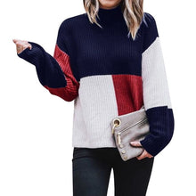 Load image into Gallery viewer, LASPERAL Women Patchwork Warm Knitted Sweater Pullover Autumn Multicolor Block Women Sweater 2019 Winter Thicken Pullover Female