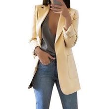 Load image into Gallery viewer, OEAK Spring Autumn Slim Fit Women Jackets Pockets Office Work Jacket Coat Elegant Business Lady chaquetas mujer invierno 2019