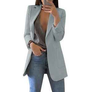 OEAK Spring Autumn Slim Fit Women Jackets Pockets Office Work Jacket Coat Elegant Business Lady chaquetas mujer invierno 2019