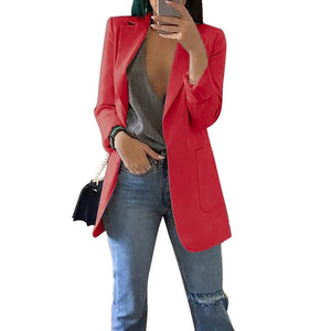 OEAK Spring Autumn Slim Fit Women Jackets Pockets Office Work Jacket Coat Elegant Business Lady chaquetas mujer invierno 2019